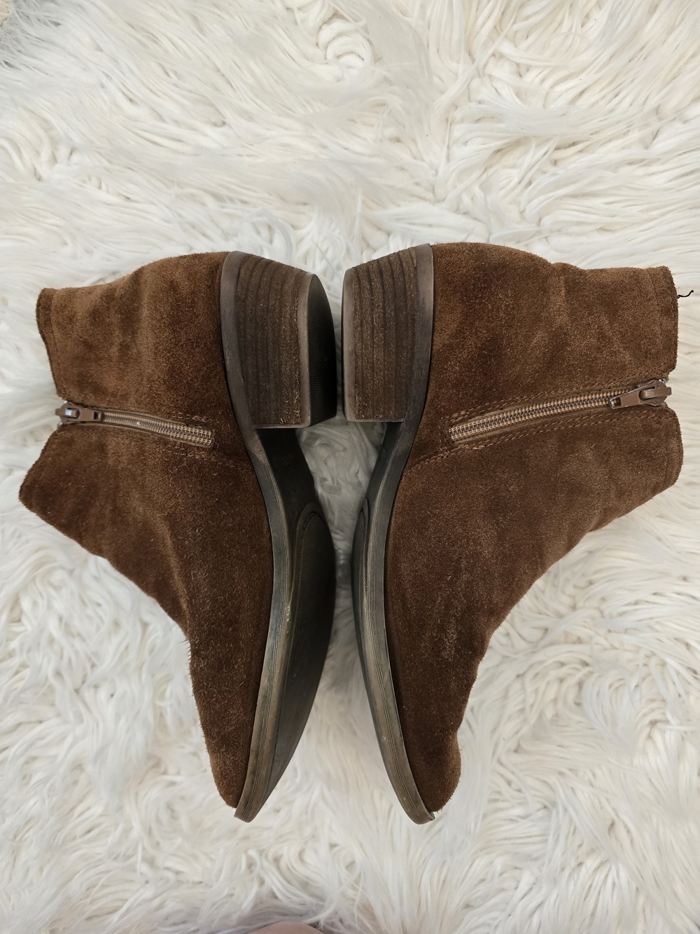 Kensie Brown Suede Chelsea Ankle Booties - Picture 3 of 6